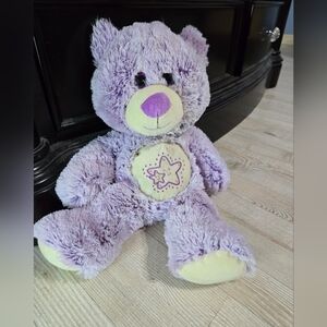 Purple Teddy Bear Plush Star Belly 16"